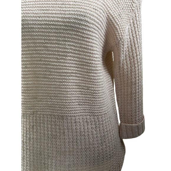 Chico's blush sparkle sweater, textured, sparkly, quiet luxury, neutral, relaxed - Picture 4 of 6